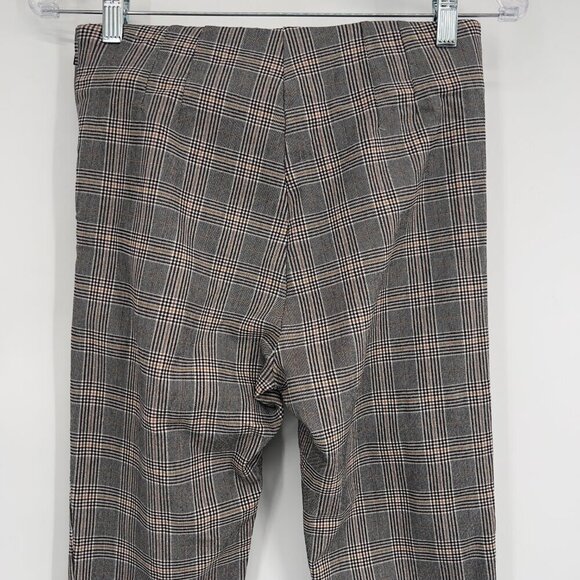 ZARA Plaid Slim Fit Trousers - Size M (US), High-Rise, Side Zip - Picture 6 of 10